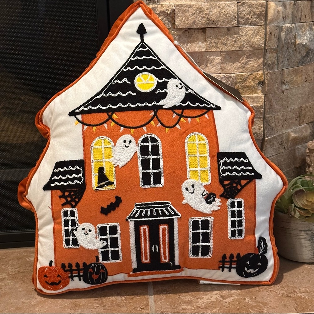 Coveted Home Halloween Spooky Ghost Haunted House Pillow